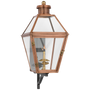 Stratford Small Bracketed Gas Wall Lantern in Soft Copper with Clear Glass