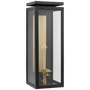 Fresno Medium 3/4 Gas Wall Lantern in Matte Black with Clear Glass