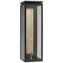 Fresno XL 3/4 Gas Wall Lantern in Matte Black with Clear Glass