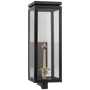 Fresno Medium Bracketed Gas Wall Lantern in Matte Black with Clear Glass