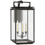 Cheshire Large Bracketed Wall Lantern in Aged Iron with Clear Glass