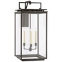 Cheshire Grande Bracketed Wall Lantern in Aged Iron with Clear Glass