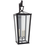 Darlana Grande Tall Bracketed Wall Lantern in Bronze with Clear Glass