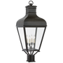 Fremont Post Light in French Rust with Clear Glass