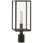 Fresno Post Light in Aged Iron with Clear Glass