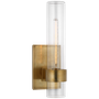 Presidio 18" Outdoor Sconce in Hand-Rubbed Antique Brass with Clear Glass