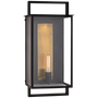 Halle Large Wall Lantern in Aged Iron and Clear Glass