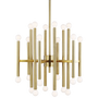Beckham Modern Medium Chandelier, Burnished Brass