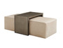 Savona Leather Cocktail Ottoman With Slide