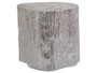 Trunk Segment Side Table - Silver Leaf