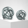 Desk Accessory Dominico Grey Blue Glass L