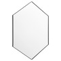 24X34 Hexagon Mirror - Black