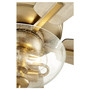 Breeze 52 Clear Seeded Bowl - Brass