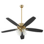 Breeze 52 4 Light Clear Seeded - Brass