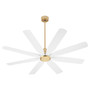 Rosales 60" 8 Blade Fan - Brass
