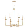 Eldorado 6 Light Chandelier - Brass