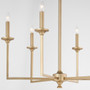 Eldorado 6 Light Chandelier - Brass