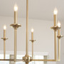 Eldorado 6 Light Chandelier - Brass