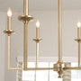 Eldorado 6 Light Chandelier - Brass