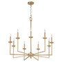 Eldorado 9 Light Chandelier - Brass
