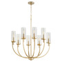 Ladin 8 Light Chandelier - Brass