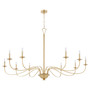 Maryse 10 Light Chandelier - Brass