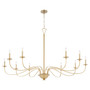 Maryse 10 Light Chandelier - Brass