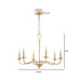 Maryse 6 Light Chandelier - Brass