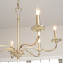 Maryse 6 Light Chandelier - Brass