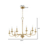 Maryse 9 Light Chandelier - Brass
