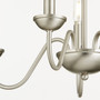 5 Light Chandelier - Nickel