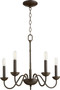 5 Light Chandelier - Bronze