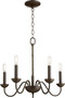 5 Light Chandelier - Bronze