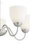 5 Light Opal Chandelier - Nickel