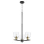 Monarch 3 Light Chandelier - Black