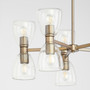 Relo 5+5 Light Chandelier - Dark Brass