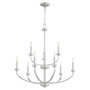 Reyes 9 Light Chandelierelier Chandelier - Nickel