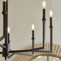 Merrick 8 Light Chandelier - Black