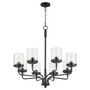 Starky 8 Light Chandelier - Black