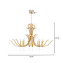 Majesty 8 Light Chandelier - Gold