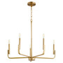 Tempo 5 Light Chandelier - Brass