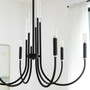 Summit 6 Light Chandelier - Black