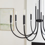 Summit 8 Light Chandelier - Black
