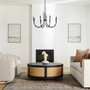 Summit 8 Light Chandelier - Black