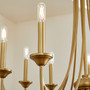 Brooks 8 Light Chandelier- Brass