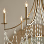 Malin 6 Light Chandelier - Silver