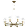 Volan 8 Light Chandelier - Brass