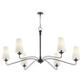 Euphora 6 Light Chandelier - Black