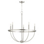 Tribute 5 Light Chandelier - Nickel