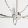 Tribute 5 Light Chandelier - Nickel